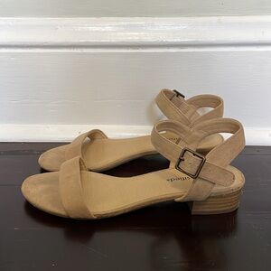 Women's Cityclassified Stylish Block Heel Faux Suede Sandals In Camel - Size 8
